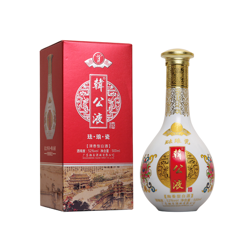 500毫升52度韩公液银装珐琅瓷